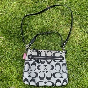 Coach Black and Gray Women's Bag Y2k Metallic Poppy Purse